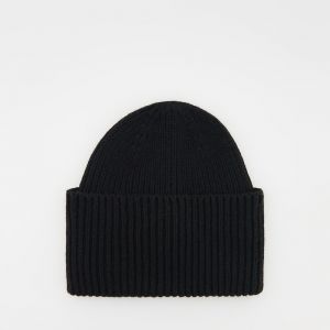 Reserved - Vlnená čiapka beanie - Čierna