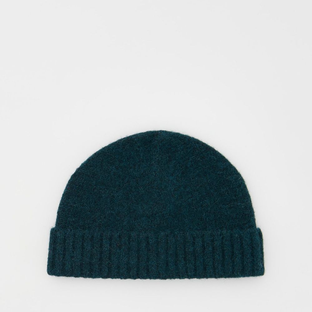 Reserved - Čiapka beanie s prímesou alpaky - Khaki