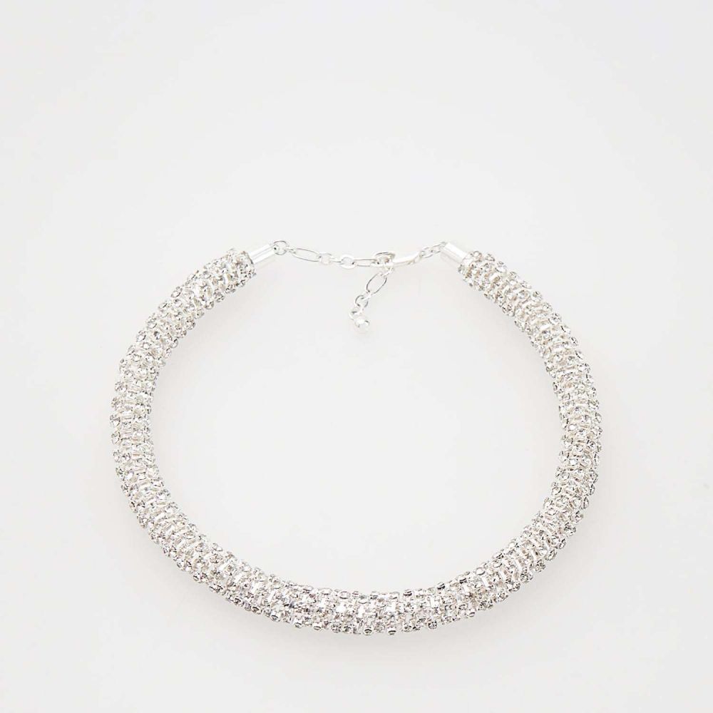 Reserved - Necklace with cubic zirconias - Strieborná