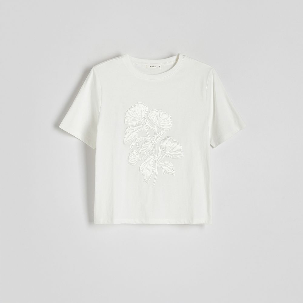 Reserved - Ladies` t-shirt - Biela