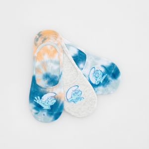 Reserved - Súprava 3 párov neviditeľných ponožiek The Smurfs - Modrá