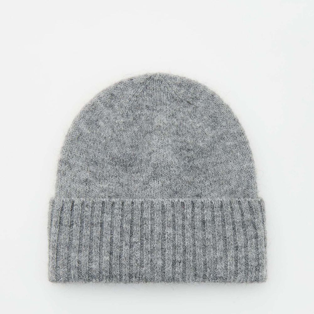 Reserved - Čiapka beanie s prímesou vlny - Šedá
