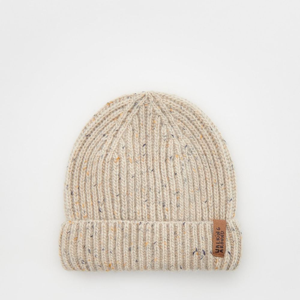 Reserved - Vlnená čiapka beanie - Šedá