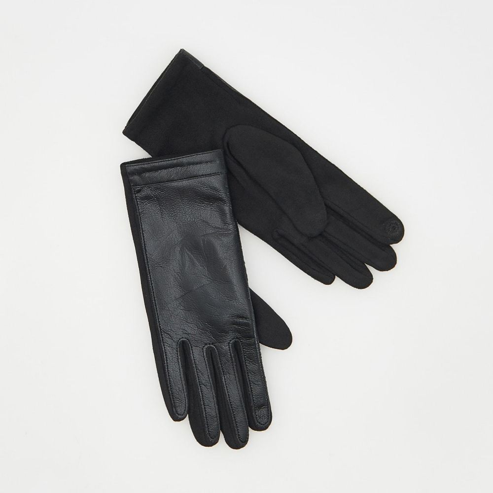 Reserved - Ladies` gloves - Čierna