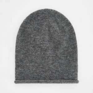 Reserved - Vlnená čiapka beanie - Šedá