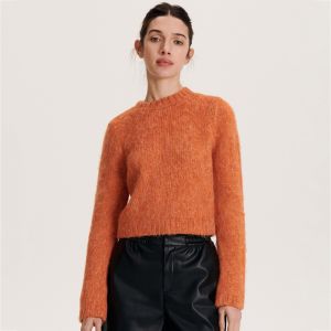 Reserved - Mäkký pletený sveter - Oranžová