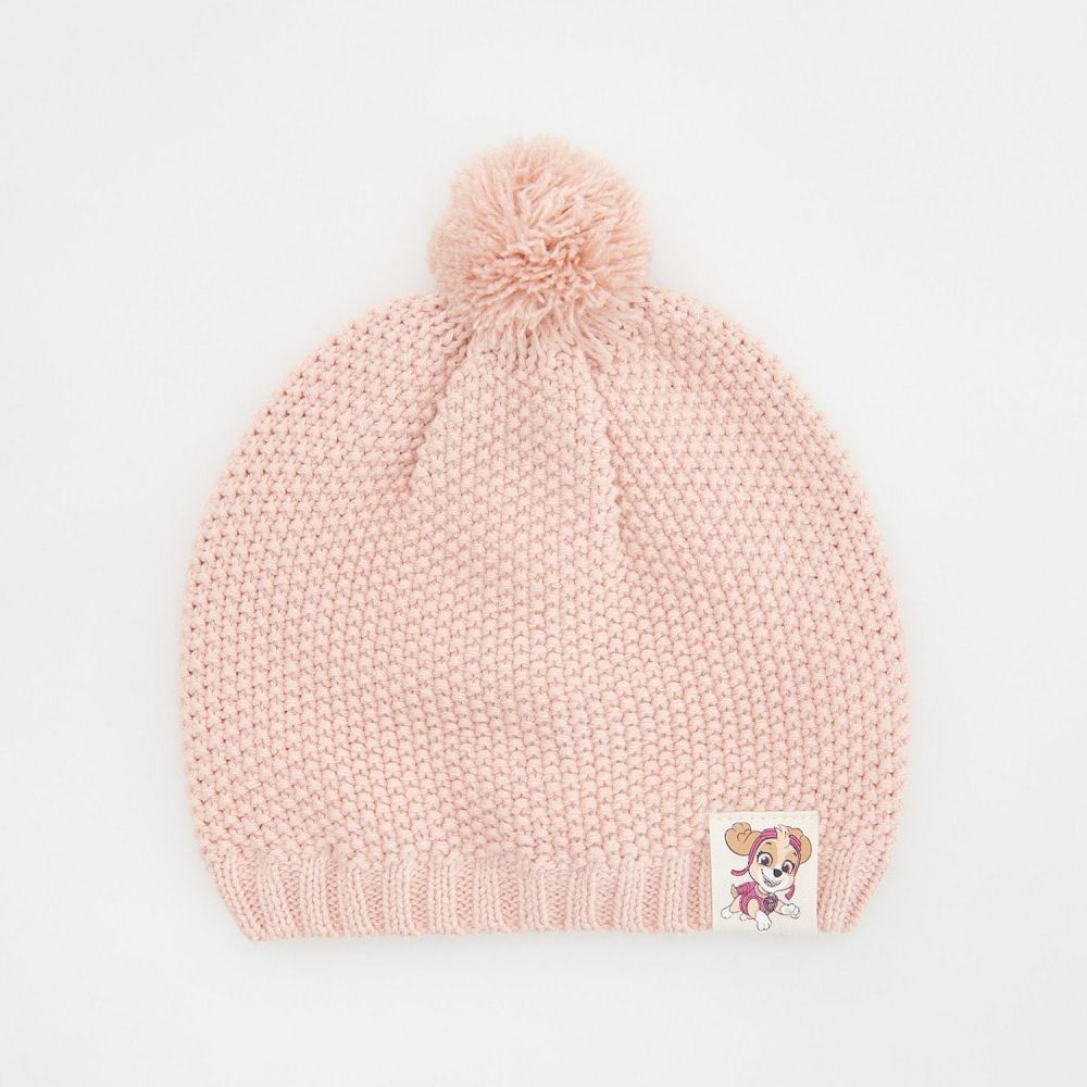 Reserved - Čiapka beanie s brmbolcami PAW Patrol - Ružová