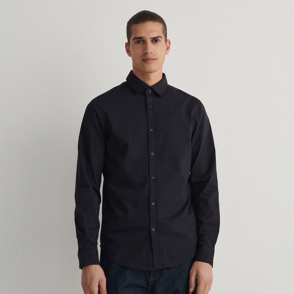 Reserved - Košeľa slim fit - Tmavomodrá
