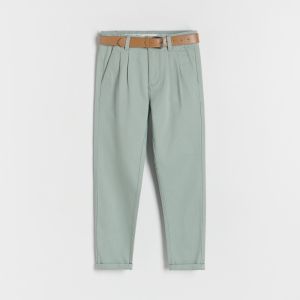 Reserved - Boys` trousers & belt - Zelená
