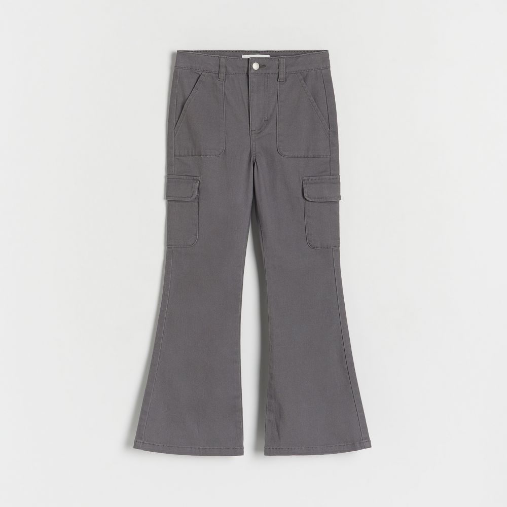 Reserved - Girls` trousers - Šedá