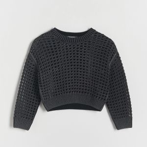Reserved - Girls` sweater - Čierna