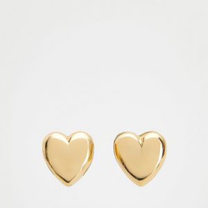 Reserved - Zlaté náušnice v tvare srdca - Zlatá