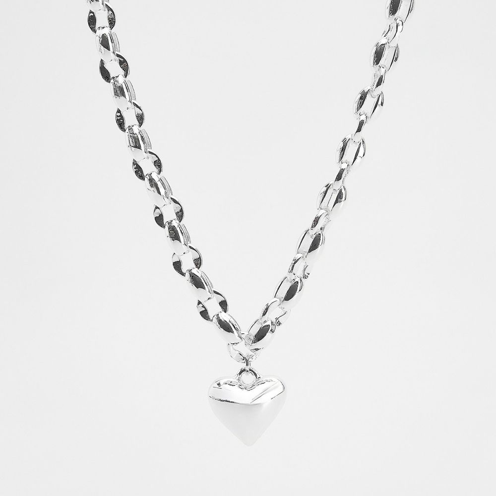 Reserved - Strieborný choker s príveskom v tvare srdca - Strieborná