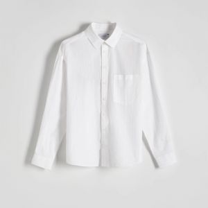 Reserved - Boxy fit shirt - Biela