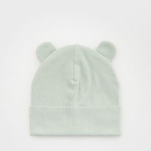 Reserved - Čiapka beanie s uškami - Tyrkysová