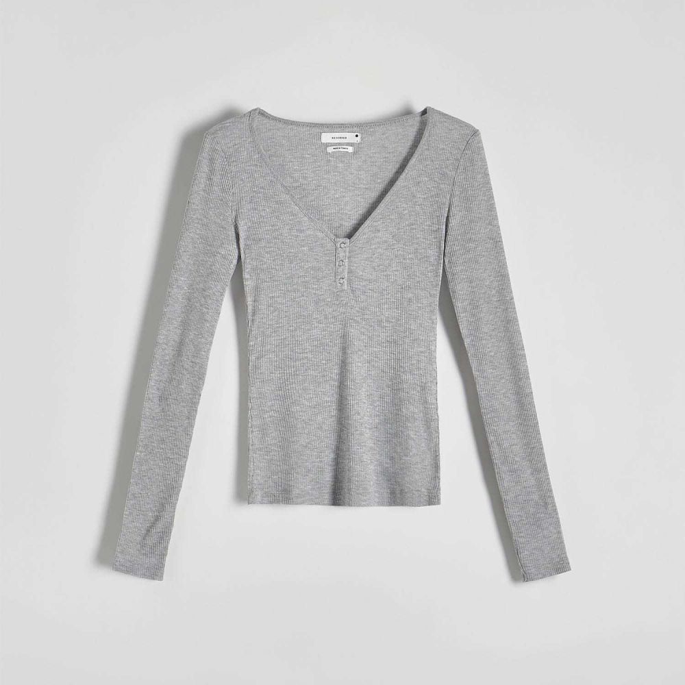 Reserved - Ladies` blouse body - Svetlošedá