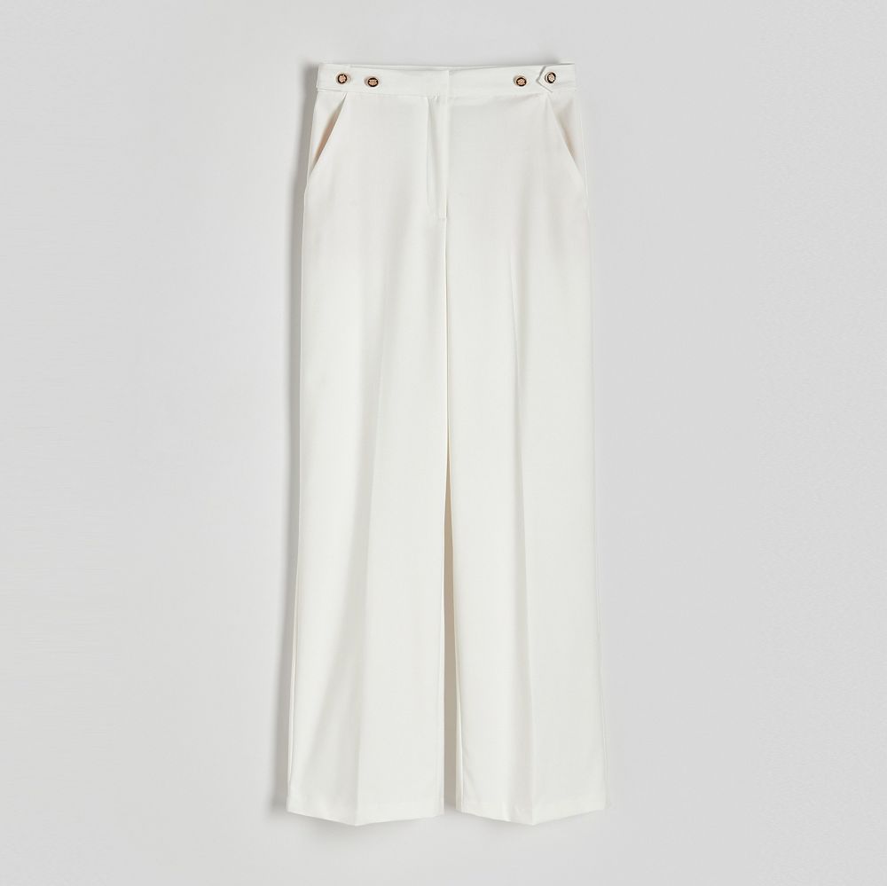 Reserved - Ladies` trousers - Biela