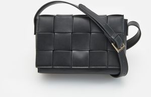 Reserved - Crossbody kabelka s pletenou klopou -