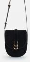 Reserved - Kabelka v štýle saddle bag s klopou - Čierna galéria