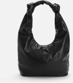 Reserved - Kabelka cez plece typu hobo - Čierna