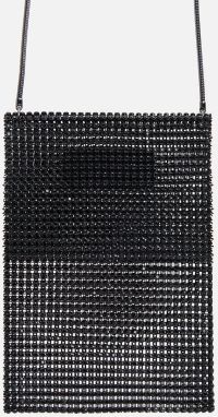 Reserved - Crossbody flitrovaná kabelka - Čierna