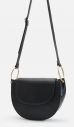 Reserved - Kabelka v štýle saddle bag s klopou - Čierna galéria