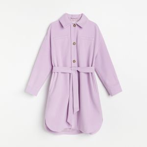 Reserved - Bunda typu shacket - Purpurová