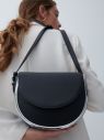 Reserved - Kabelka v štýle saddle bag - Čierna galéria