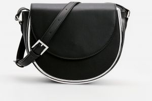 Reserved - Kabelka v štýle saddle bag - Čierna
