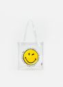 Reserved - Priehľadná shopper taška Smiley® - Biela galéria