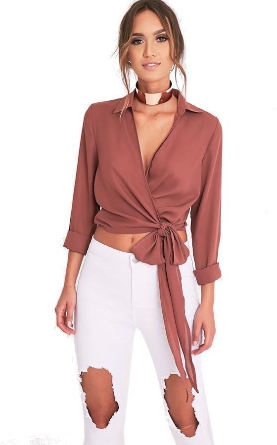 Rose wrap top Avalyn