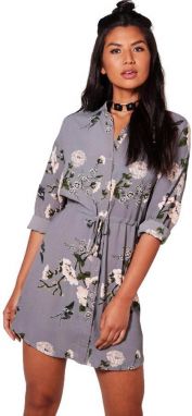 Košeľové šaty s kvetinovým vzorom Anna