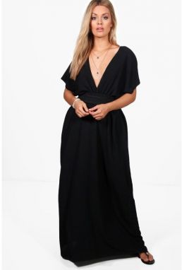 Čierne plážové maxi šaty Tiffany