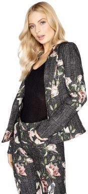 Krásny žakárový floral blazer