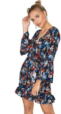 Kvetinové zavinovacie mini šaty