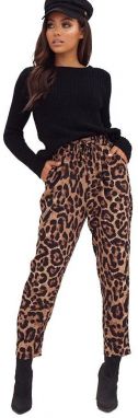 Leopardí štýlové nohavice