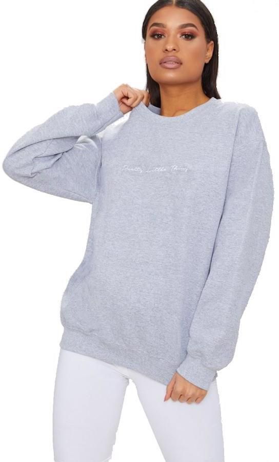 Šedivá oversized mikina