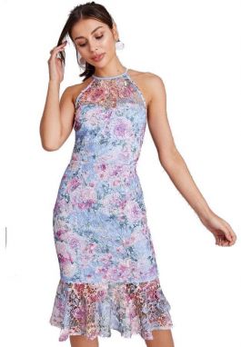 Čipkované šaty s pephem sukňou