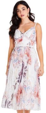 Kvetinové cami midi šaty