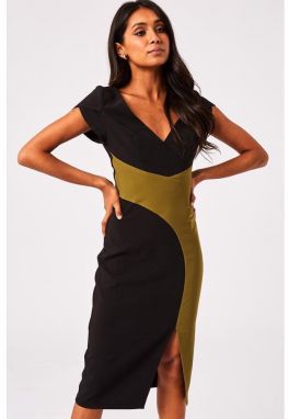 Šaty s farebnými blokmi