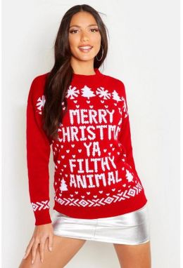 Vianočné sveter so sloganom