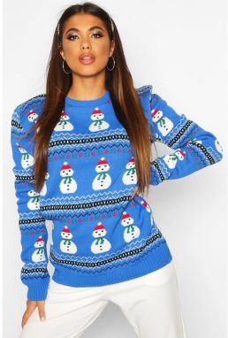 Vianočné sveter so snehuliakom