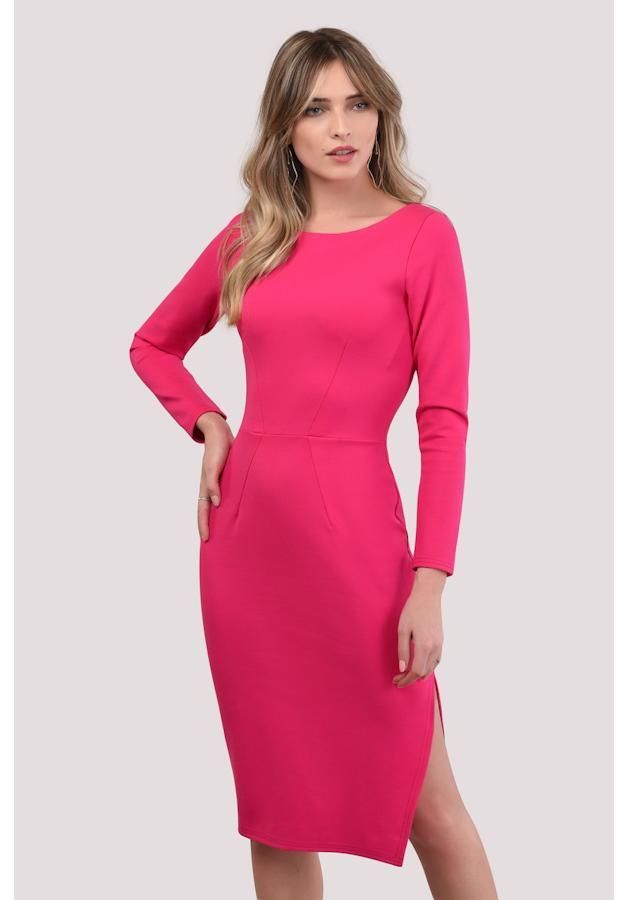 Šaty bodycon a dlhým rukávom