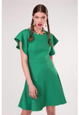 Volánikové šaty v zelenej farbe