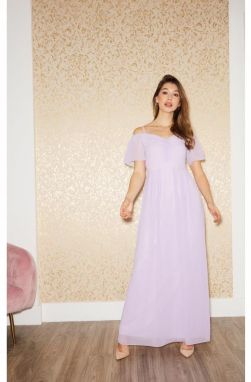 Maxi šaty vo fialkovej farbe