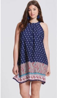 Šaty s abstraktným potlačou