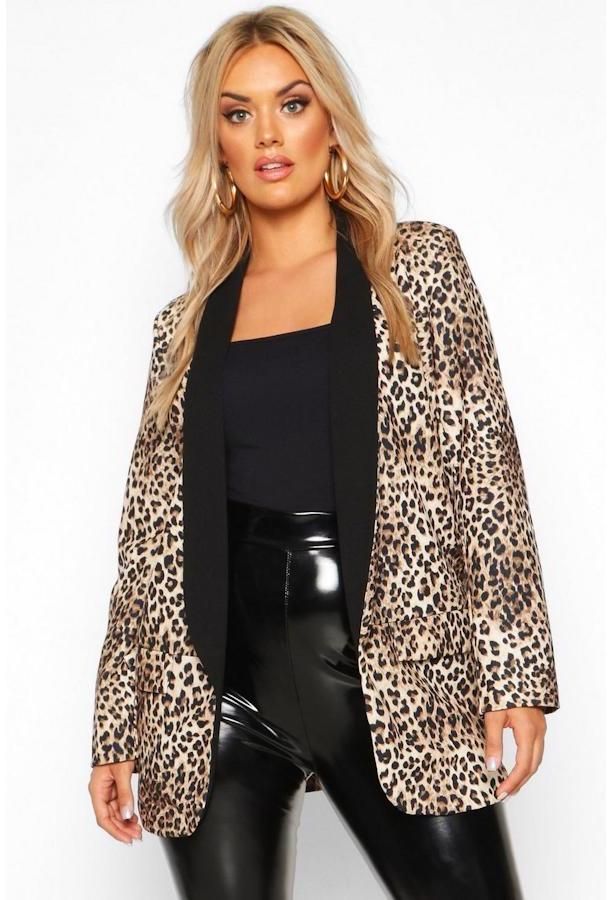Kontrastné Blazers leopard vzorom