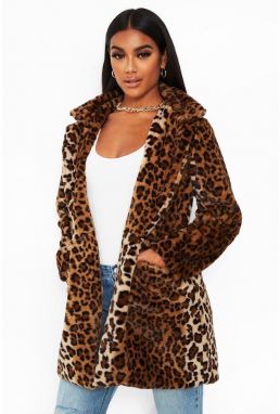 Kabát s leopard vzorom