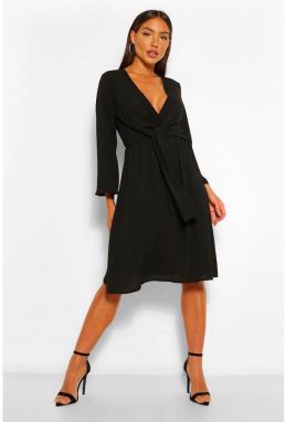 Zavinovacie šaty ku kolenám