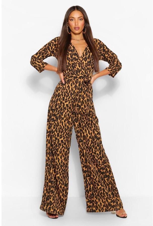Zavinovacie overal s leopard vzorom